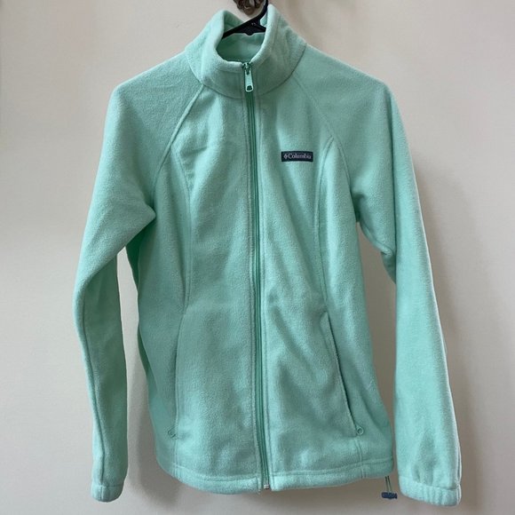 NWOT Columbia Women's Green Zip-Up Fleece Jacket - Picture 2 of 4
